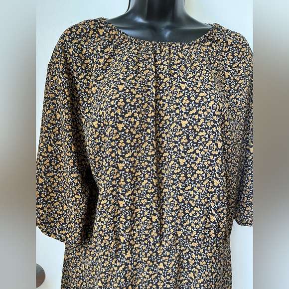Uniqlo Georgette Printed Halfsleeve Flare Dress size XL - Picture 3 of 15